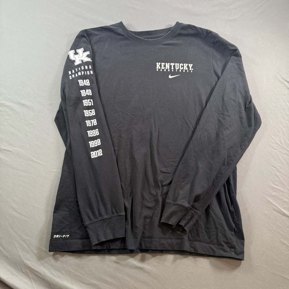 Nike Kentucky Wildcats Basketball Shirt Mens L Dri-FIT Long Sleeve Champions